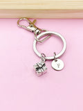 Silver Present Gift Box Charm Keychain, Present Gift Box Jewelry Gift, N5753D