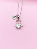 Silver Guardian Angel Charm Necklace, N2335BB