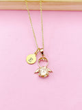 Gold Guardian Angel Charm Necklace, N2335F
