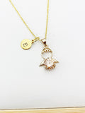 Gold Guardian Angel Charm Necklace, N2335F