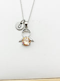 Silver Guardian Angel Charm Necklace, N2335FF