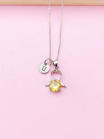Silver Guardian Angel Charm Necklace, N2335G