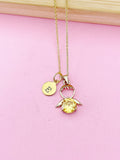 Gold Guardian Angel Charm Necklace, N2335GG