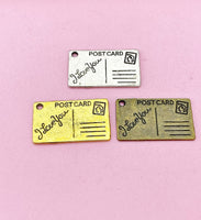 Silver Postcard Keychain, I Love You,  Love Letter Gifts, N5280A