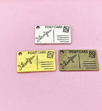 Silver Postcard Keychain, I Love You,  Love Letter Gifts, N5280A