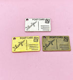 Silver Postcard Keychain, I Love You,  Love Letter Gifts, N5280A