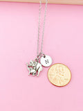 Silver Mother and Baby Elephant Charm Necklace, N1311D