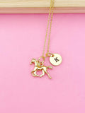 Gold Horse Charm Necklace, N3343B
