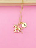 Gold Horse Charm Necklace, N3343B