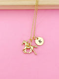 Gold Horse Charm Necklace, N3343B