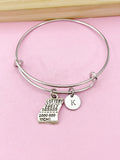 Silver Lottery Ticket Charm Bangle, Initial Charm Bracelet