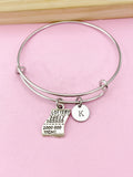 Silver Lottery Ticket Charm Bangle, Initial Charm Bracelet