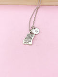 Silver Lottery Charm Necklace, Lotto Charm, Ticket Charm, N463B
