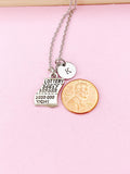 Silver Lottery Charm Necklace, Lotto Charm, Ticket Charm, N463B