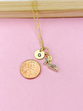 Gold High Heel Shoe Charm Necklace, N5768