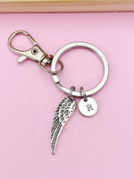 Silver Guardian Angel Wing Charm Keychain, N1916