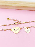 Gold Mimi Bracelet, Stainless Steel Heart Bracelet, Mimi Jewelry, Mimi Gift, Best Christmas Gift for Mimi, D271A