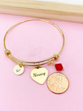 Ninang Charm Bracelet, Initial Bangle, Godmother Gift