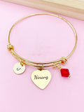 Ninang Charm Bracelet, Initial Bangle, Godmother Gift