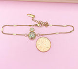 Gold Pineapple Charm Bracelet, BP5769