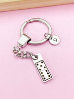 Domino Keychain, Tile, Stainless Steel Dominoes Player Gifts, s, D077