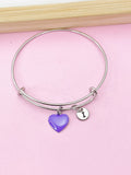Silver Heart Charm Bracelet, N4497