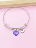 Silver Heart Charm Bracelet, N4497