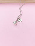 Silver Dice Charm Necklace, N763