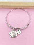 Silver Hedgehog Charm Bracelet, Hedgehog Porcupine Pet, N2243