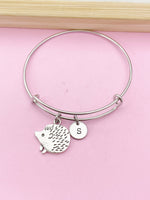 Silver Hedgehog Charm Bracelet, Hedgehog Porcupine Pet, N2243