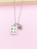 Silver Cupcake Charm Necklace, Cupcake Charm, Baking Pan Charm, Muffin Pan Charm, N220