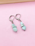 Silver Larimar Earrings, Natural Gemstone Jewelry N3971A