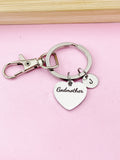 Grandmother Keychain Stainless Steel, Heart, Christmas Gifts for Grandmother, D470
