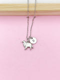 Silver Collie Dog Charm Necklace, Collie Dog Domestic Animal Charm, N4371