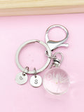 Silver Dandelion Keychain, Birthday Wish Jewelry Gifts, N1263Z