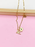 Gold Swallow Charm Necklace, Sparrow Dove Bird Charm, N4771