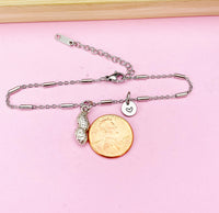 Silver Peanut Charm Bracelet, N1435A