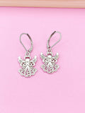 Silver Guardian Angel Charm Earrings, N268Z