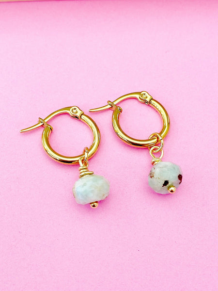 Silver Larimar Earrings, Natural Gemstone Jewelry N5117A