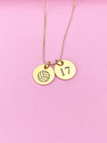 Gold Water Polo Necklace Bracelet Keychain Optional, Best Christmas Gifts, Personalized Customized Monogram Jewelry, D210