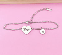 Yaya Gifts, Yaya Bracelet, Stainless Steel Heart Bracelet, Yaya Jewelry, Mother's Day Gift, Personalized Gifts, D263