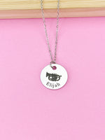 Silver Baritone Charm Necklace, Music Instrument School Marching Band Gifts Idea, D470