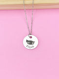 Silver Baritone Charm Necklace, Music Instrument School Marching Band Gifts Idea, D470