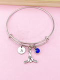 Silver Hockey Stick Charm Bracelet