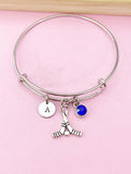 Silver Hockey Stick Charm Bracelet