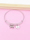 Silver Goat Charm Bracelet, Goat Lover Jewelry Gifts, N1320