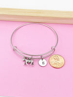 Silver Goat Charm Bracelet, Goat Lover Jewelry Gifts, N1320