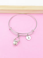 Water Bucket Pail Bracelet, Water Bucket Pail Charm, Water Bucket Pail Charm Bracelet, N1116B