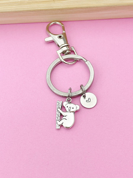 Silver Koala Charm Keychain Personalize Customized Jewelry Gifts, N1512A