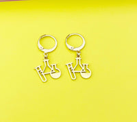 Gold Science Laboratory Beaker Charm Earrings, N4081B